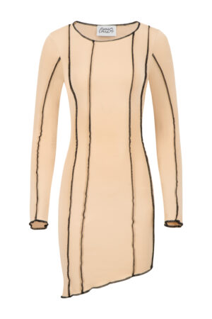 Nude Stripe Dress