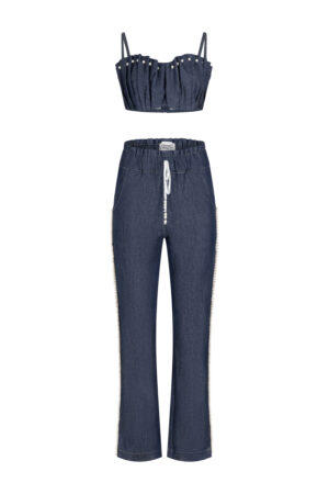 Denim Shelly Top