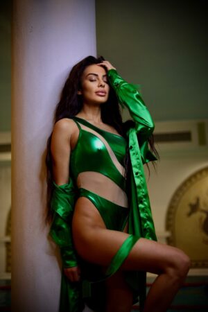 Green Wave Swimsuit/Bodysuit