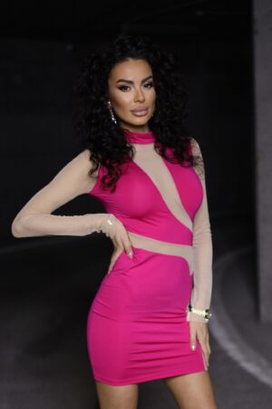 Cut Out Dress - Pink