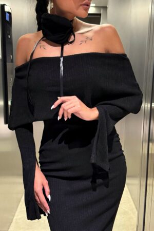 Black Orchid Knitted Dress