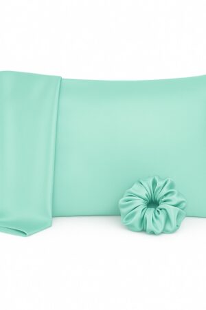 Сет Tiffany - калъфка и скрънчи от сатенирана ацетатна коприна