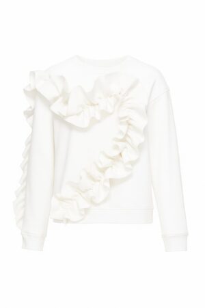 Суичър - Heart Ruffle - White