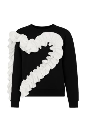 Суичър - Heart Ruffle Black