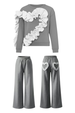 Спортен сет - Heart Ruffle - Grey
