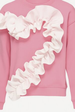 Суичър - Heart Ruffle - Pink